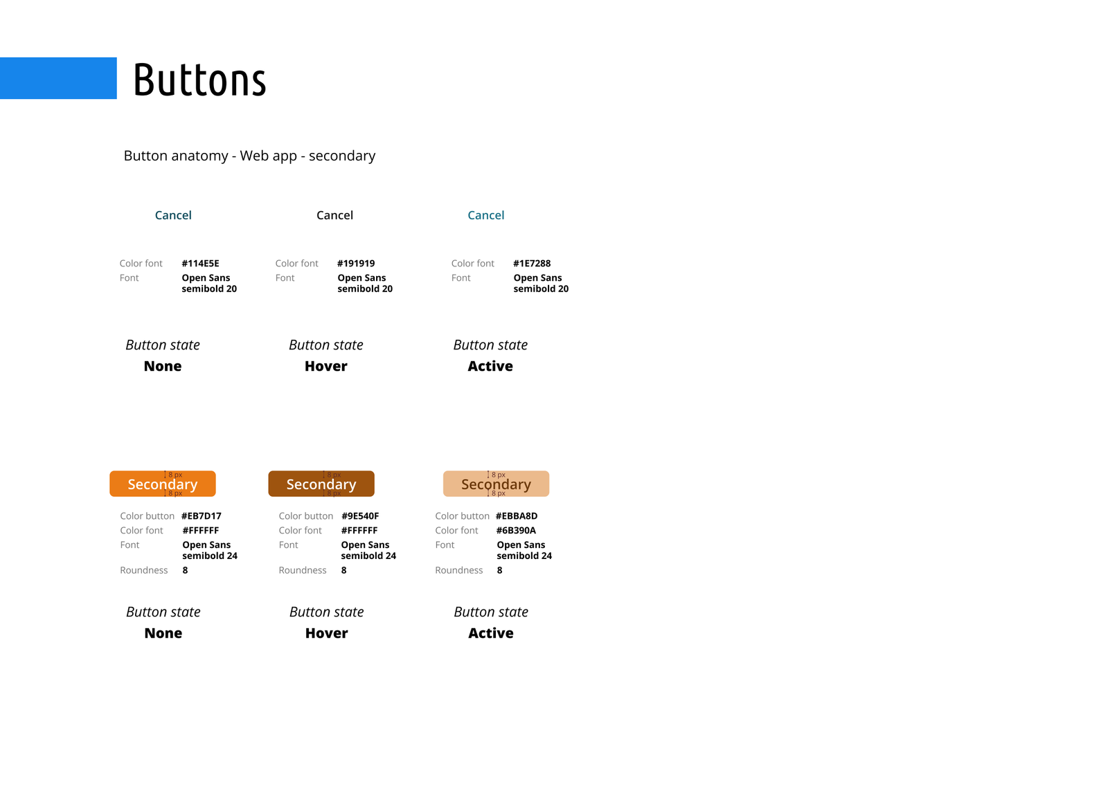 A style guide page documenting form fields and validation states.