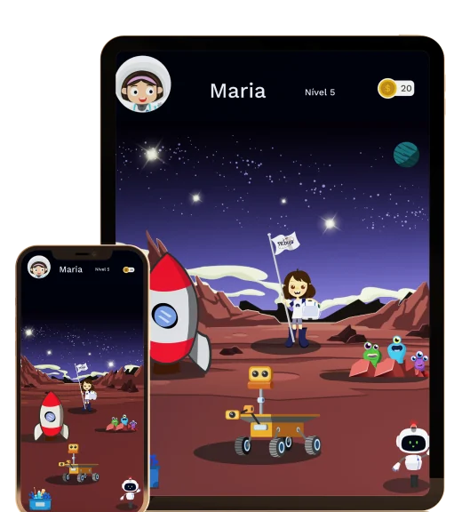Nebula reading interface with guided learning activities